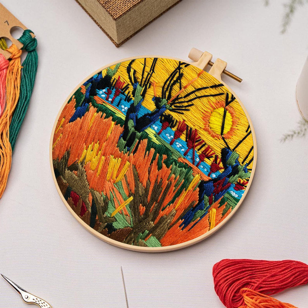 Rubbyoo Embroidery Kit - Van Gogh Painting Sun Pattern - image 2