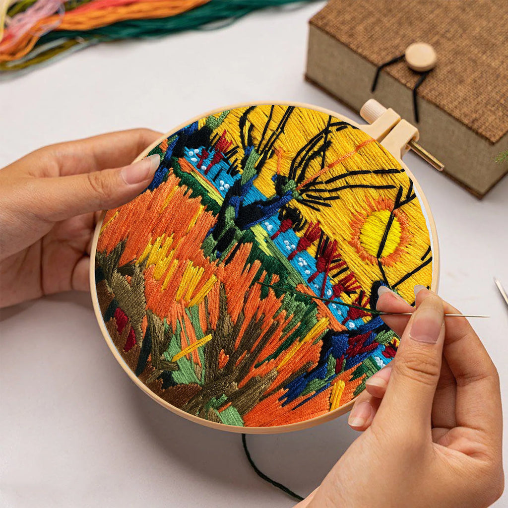 Rubbyoo Embroidery Kit - Van Gogh Painting Sun Pattern - image 1