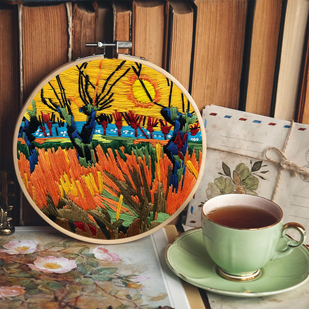 Rubbyoo Embroidery Kit - Van Gogh Painting Sun Pattern - image 3