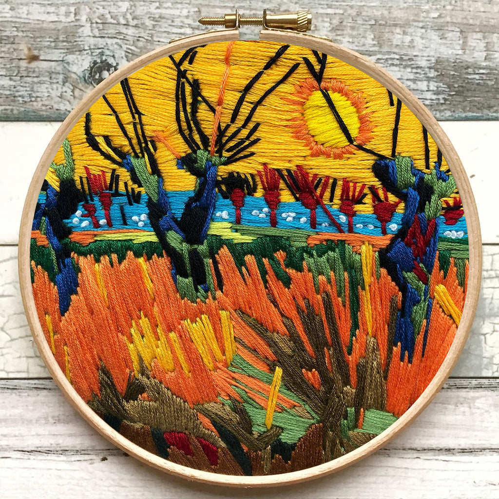 Rubbyoo Embroidery Kit - Van Gogh Painting Sun Pattern - image 7