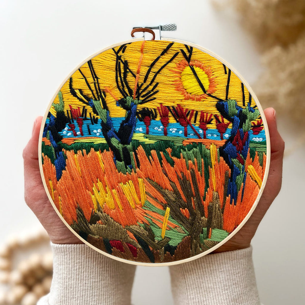 Rubbyoo Embroidery Kit - Van Gogh Painting Sun Pattern - image 5