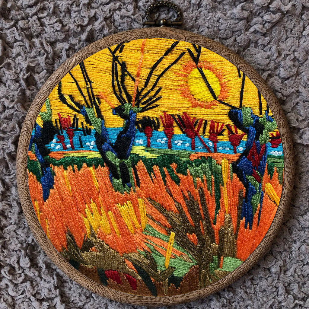 Rubbyoo Embroidery Kit - Van Gogh Painting Sun Pattern - image 9