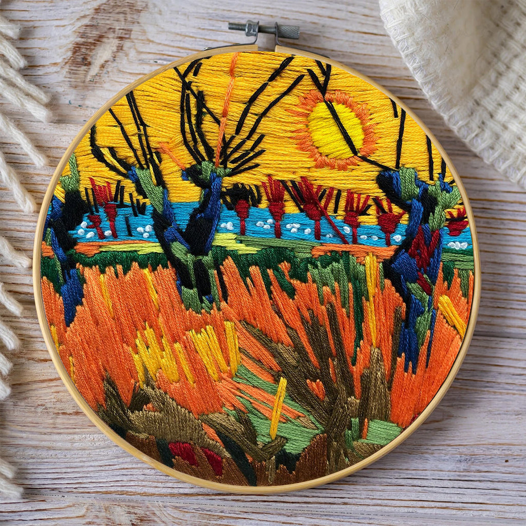 Rubbyoo Embroidery Kit - Van Gogh Painting Sun Pattern - image 8