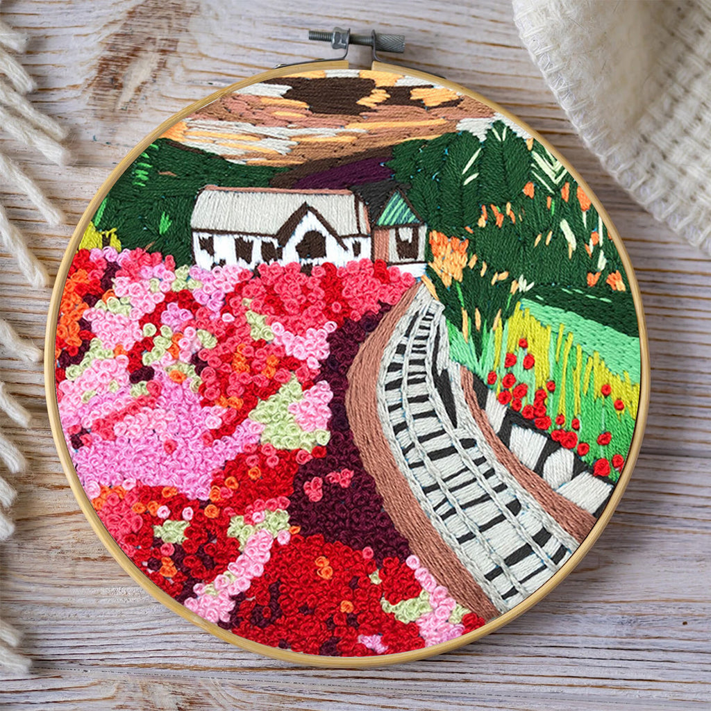 Rubbyoo Embroidery Kit - Pink Flower Garden - image 7