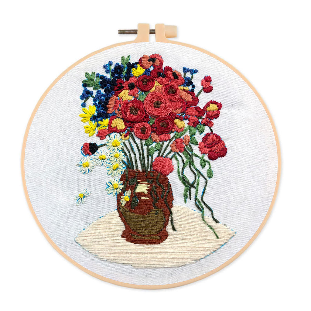 Rubbyoo Embroidery Kit - Poppy Flower - image 0