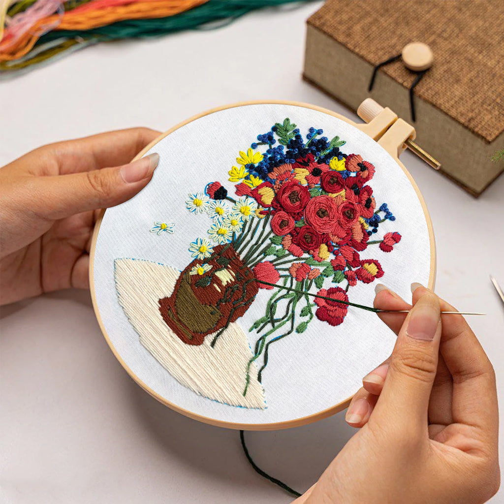 Rubbyoo Embroidery Kit - Poppy Flower - image 1