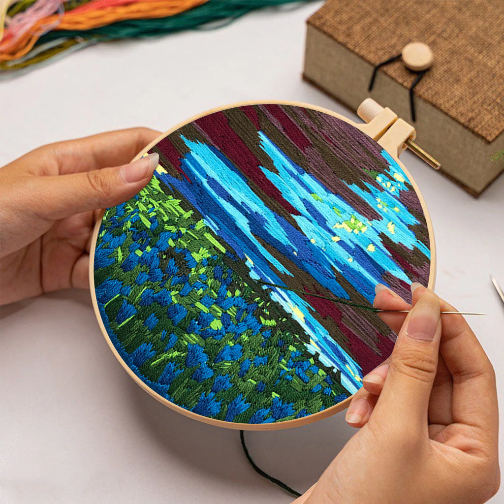 Rubbyoo Embroidery Kit - Claude Monet Water Lilies - image 1