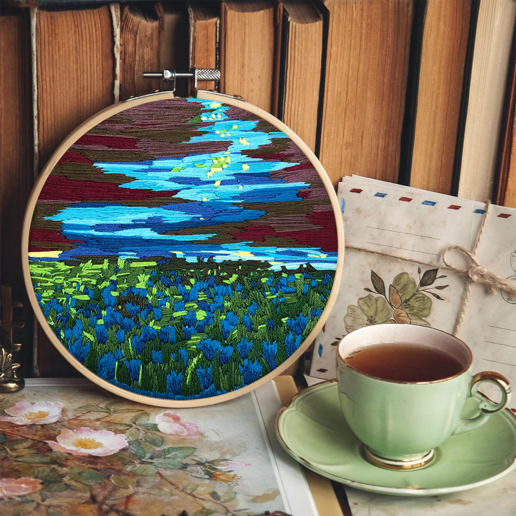 Rubbyoo Embroidery Kit - Claude Monet Water Lilies - image 5