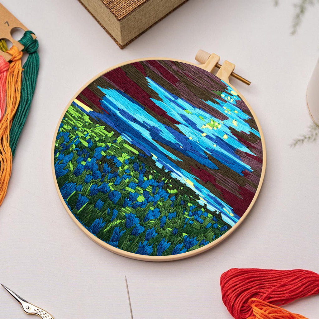 Rubbyoo Embroidery Kit - Claude Monet Water Lilies - image 3