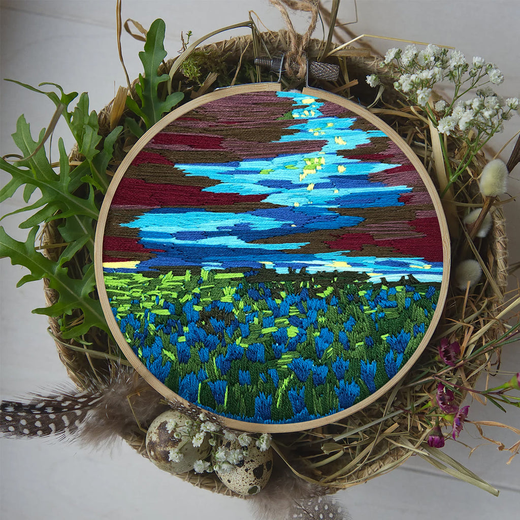 Rubbyoo Embroidery Kit - Claude Monet Water Lilies - image 8