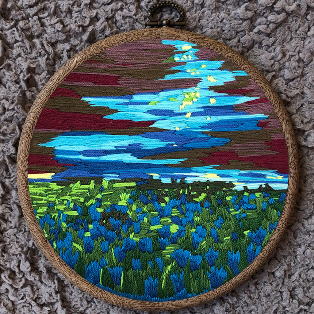 Rubbyoo Embroidery Kit - Claude Monet Water Lilies - image 9