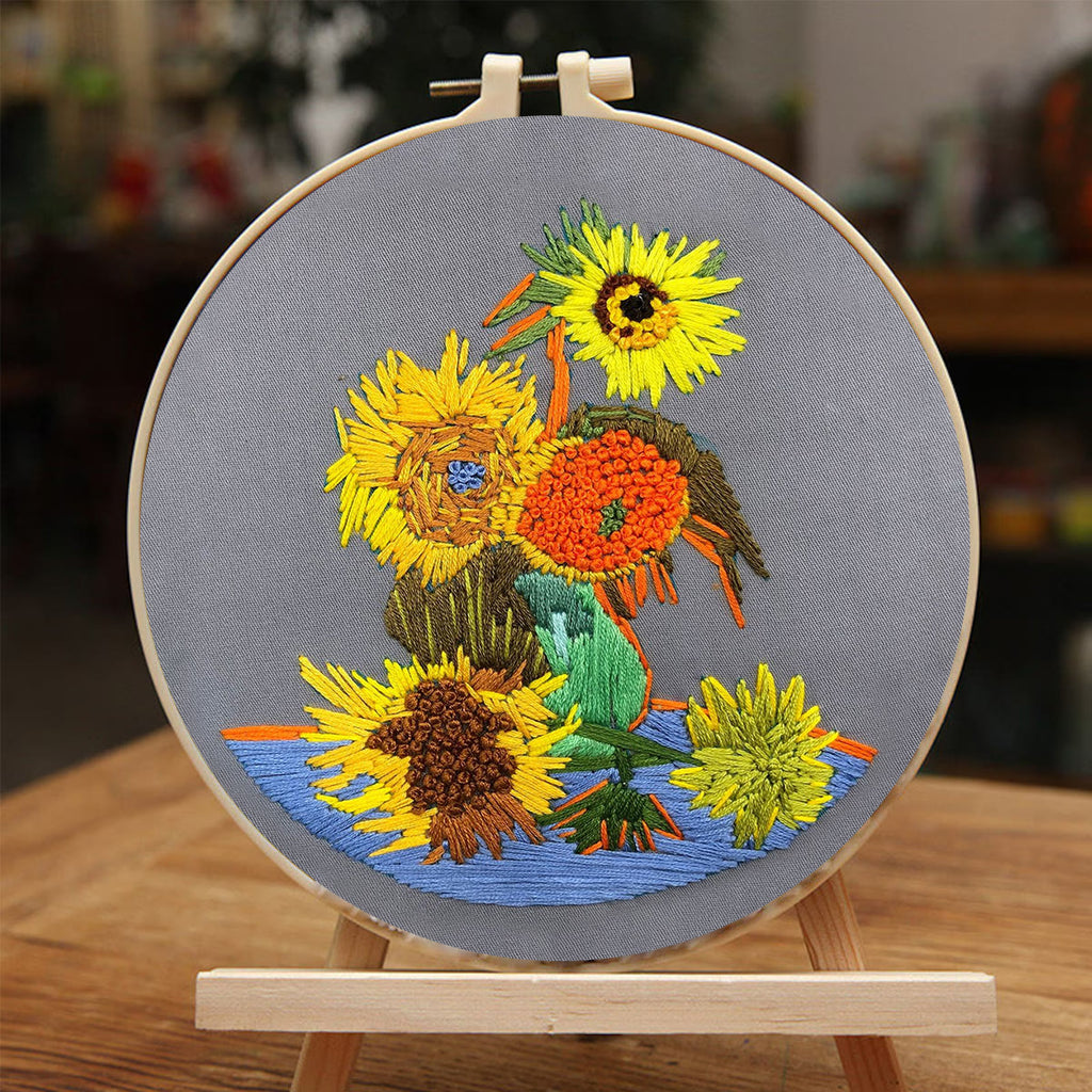 Rubbyoo Embroidery Kit - Van Gogh Painting Sunflower - image 4