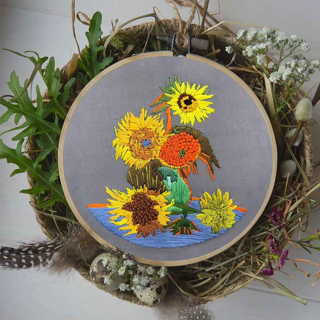 Rubbyoo Embroidery Kit - Van Gogh Painting Sunflower - image 6