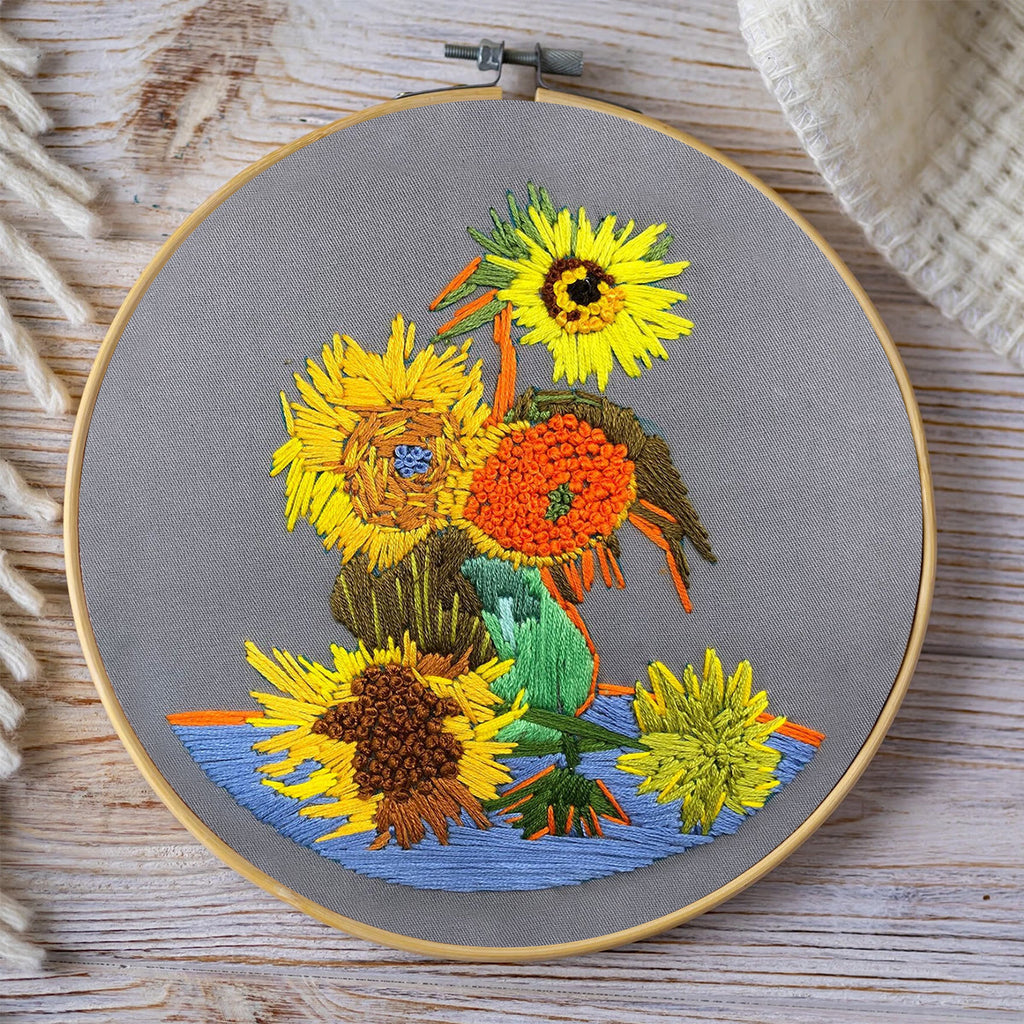 Rubbyoo Embroidery Kit - Van Gogh Painting Sunflower - image 8