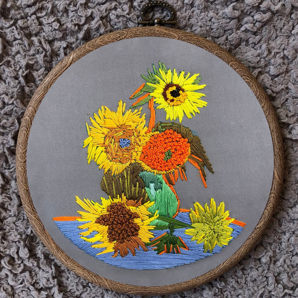 Rubbyoo Embroidery Kit - Van Gogh Painting Sunflower - image 9