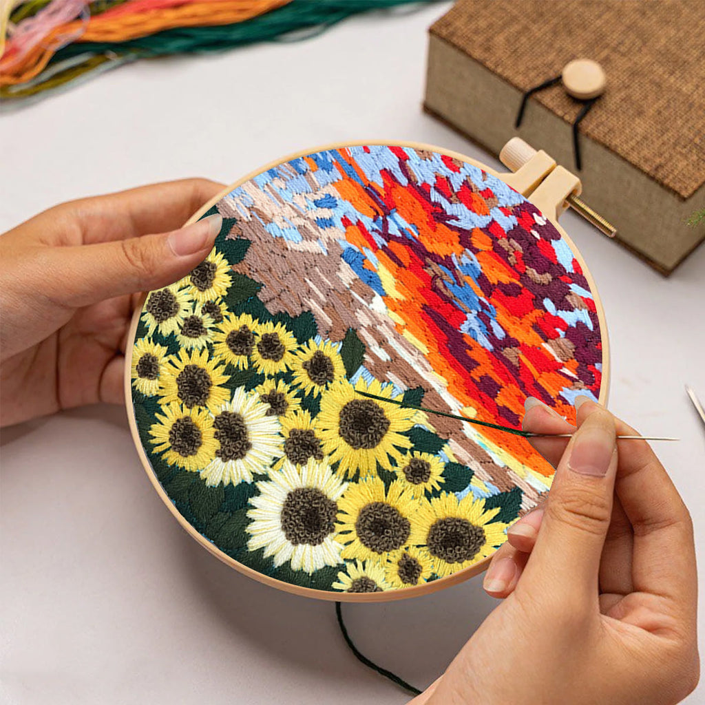 Rubbyoo Embroidery Kit - Floral Sunflower - image 1