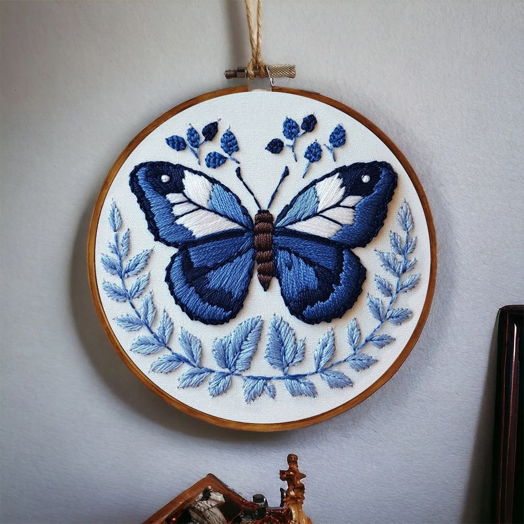 Rubbyoo Embroidery Kit - Deep Blue Butterfly - image 4