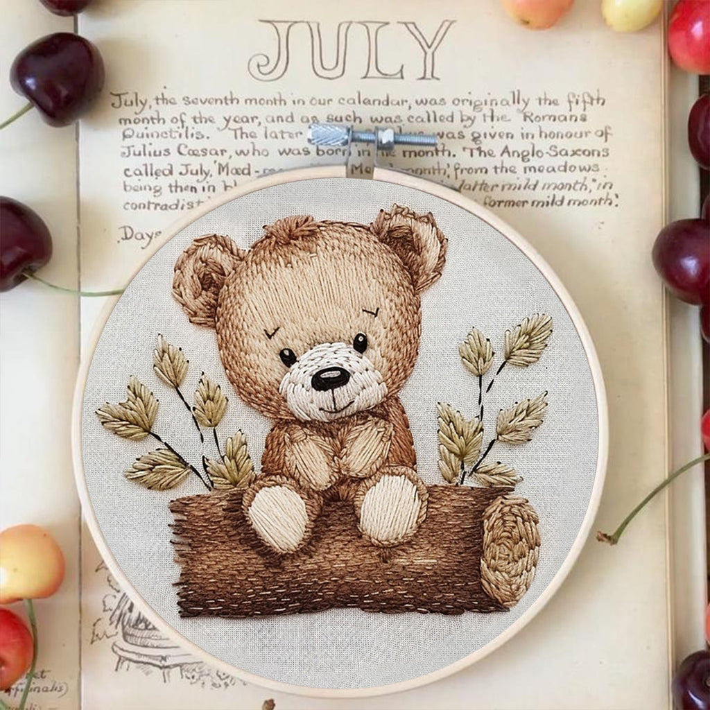 Rubbyoo Embroidery Kit - Little Sitting  Bear - image 2