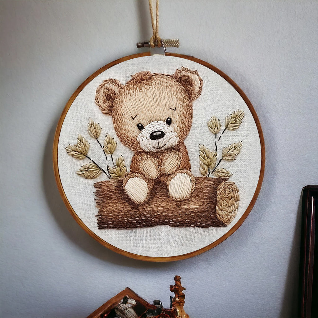 Rubbyoo Embroidery Kit - Little Sitting  Bear - image 4