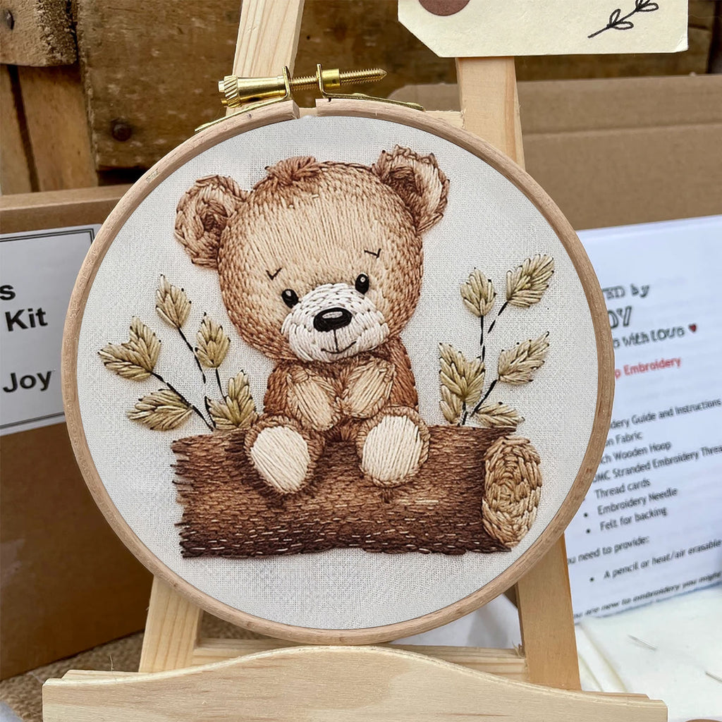 Rubbyoo Embroidery Kit - Little Sitting  Bear - image 5