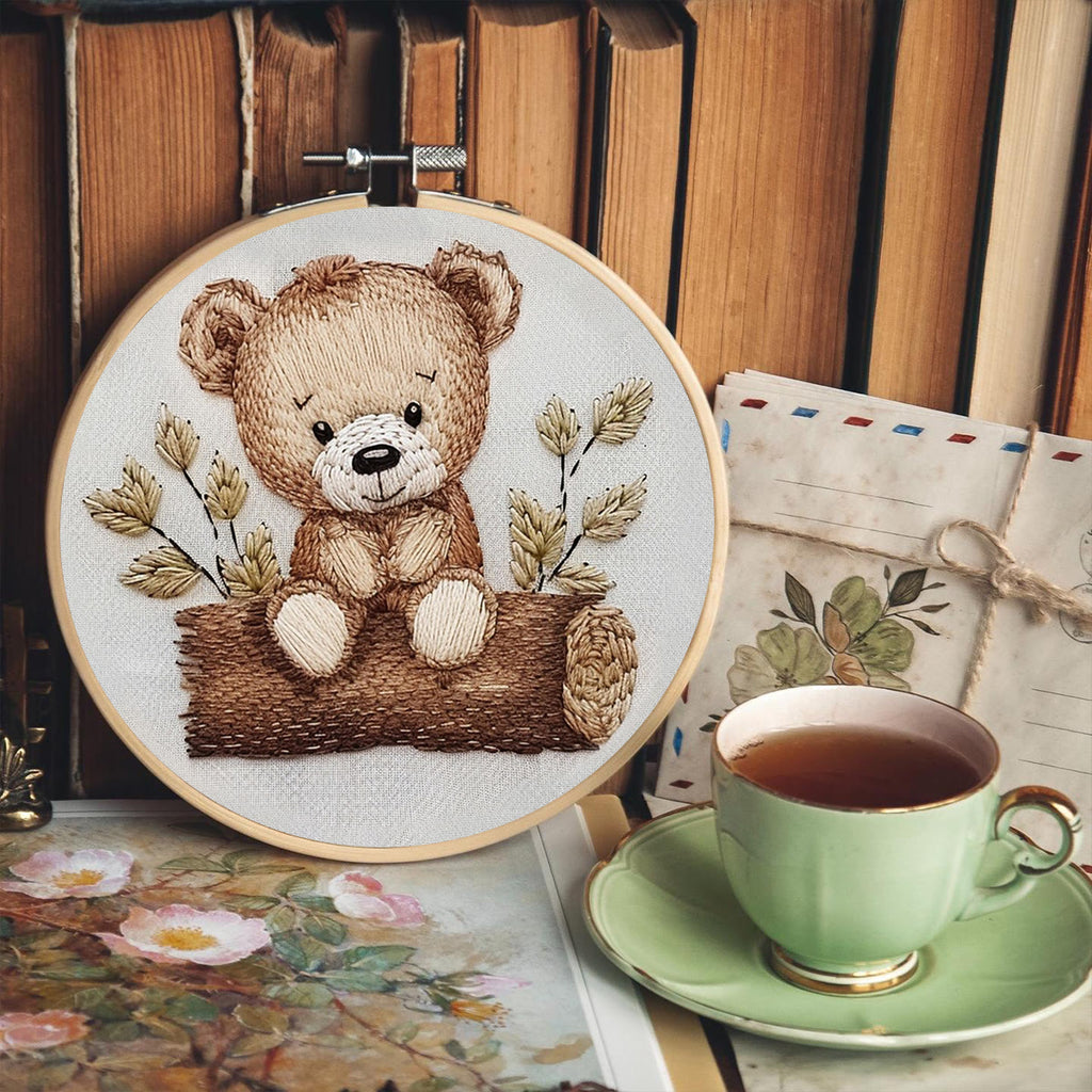 Rubbyoo Embroidery Kit - Little Sitting  Bear - image 6