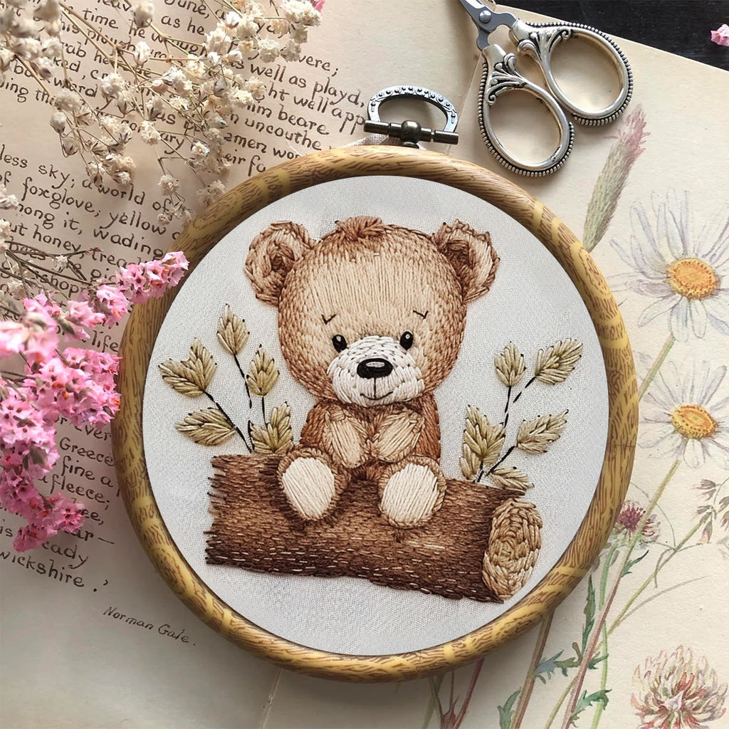 Rubbyoo Embroidery Kit - Little Sitting  Bear - image 7