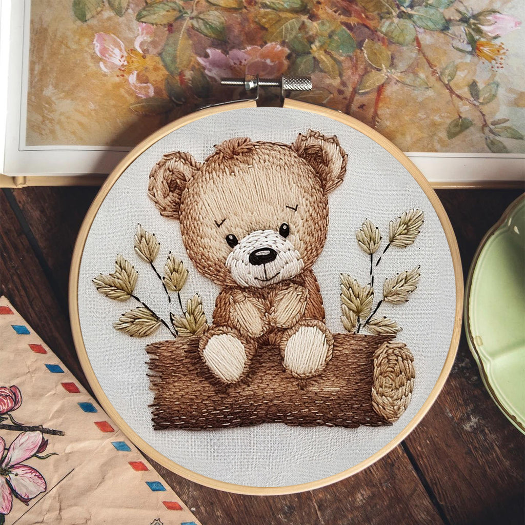 Rubbyoo Embroidery Kit - Little Sitting  Bear - image 8