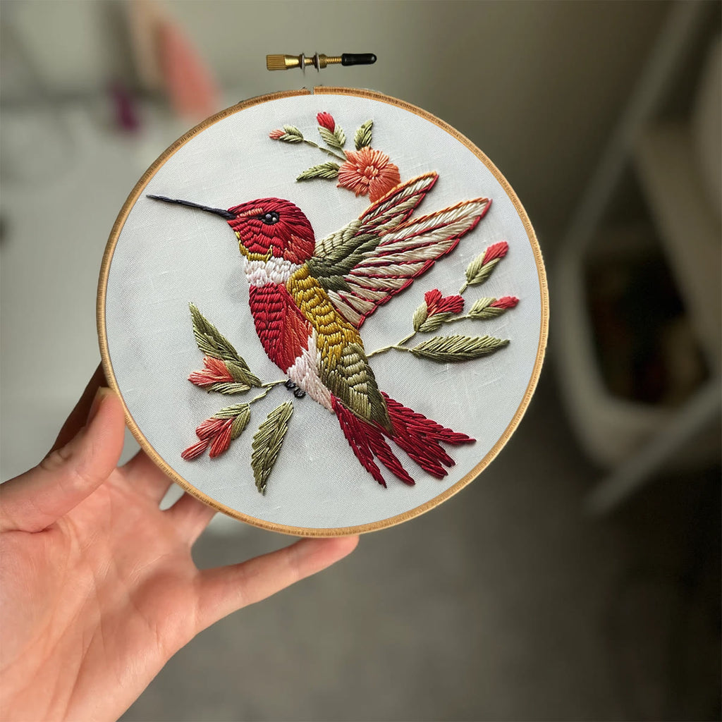 Rubbyoo Embroidery Kit -   Little Red Bird - image 1