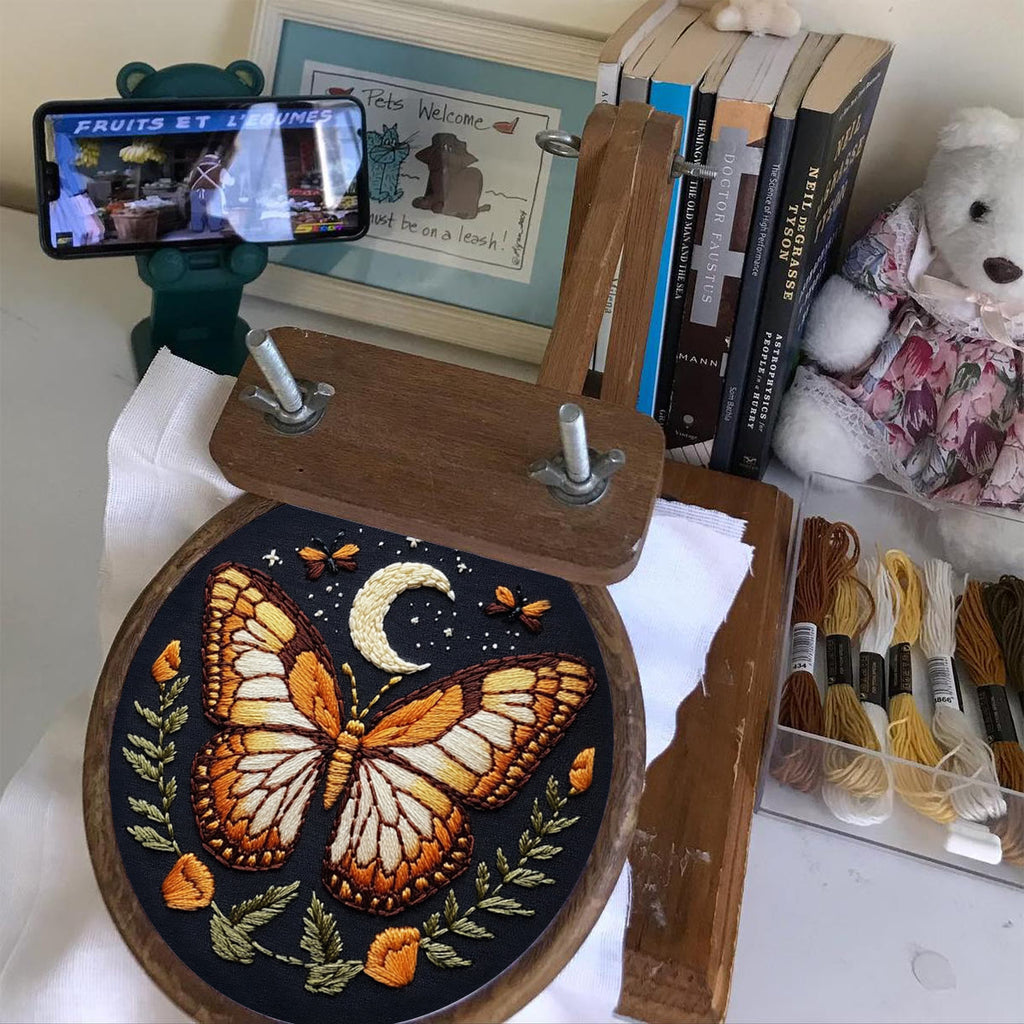 Rubbyoo Embroidery Kit -   Orange Moon Butterfly - image 3