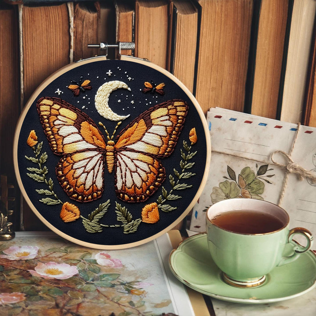 Rubbyoo Embroidery Kit -   Orange Moon Butterfly - image 6