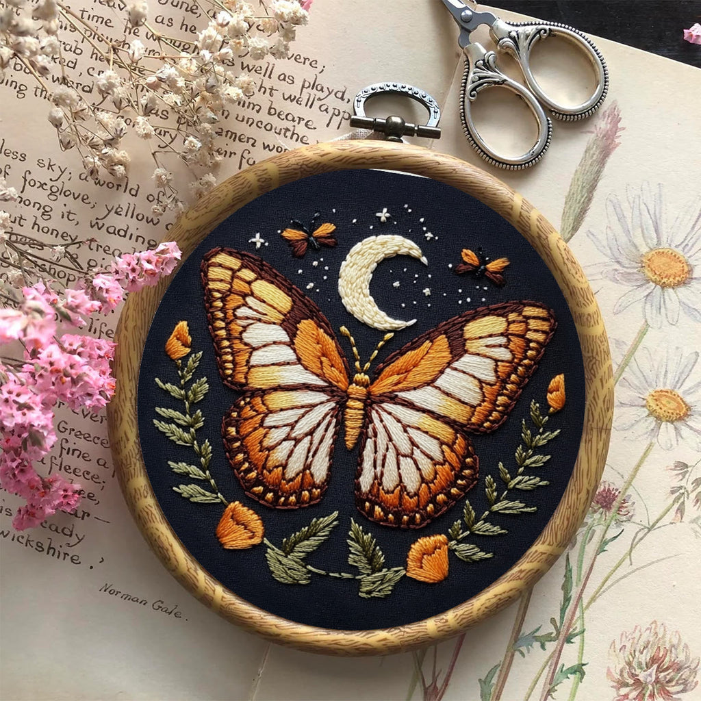 Rubbyoo Embroidery Kit -   Orange Moon Butterfly - image 7