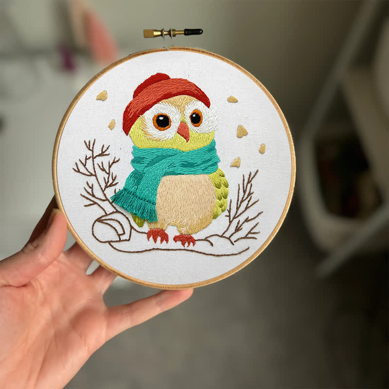 Rubbyoo Embroidery Kit - Little Red Riding Hood Owl - image 1
