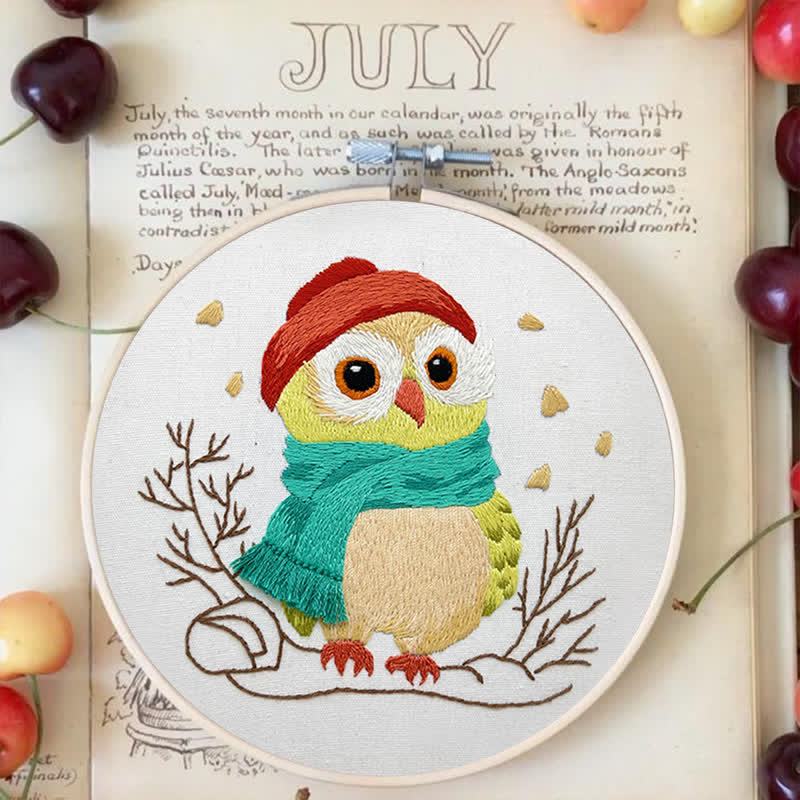 Rubbyoo Embroidery Kit - Little Red Riding Hood Owl - image 2