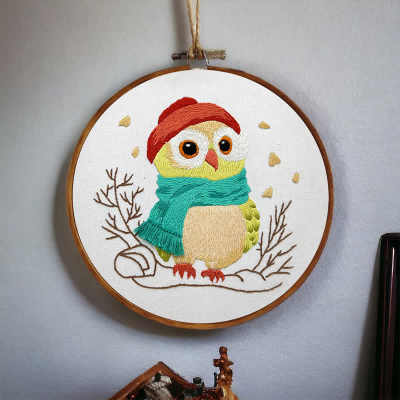 Rubbyoo Embroidery Kit - Little Red Riding Hood Owl - image 3