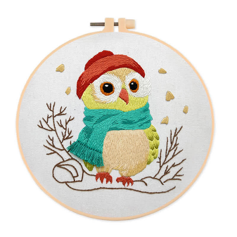 Rubbyoo Embroidery Kit - Little Red Riding Hood Owl - image 0