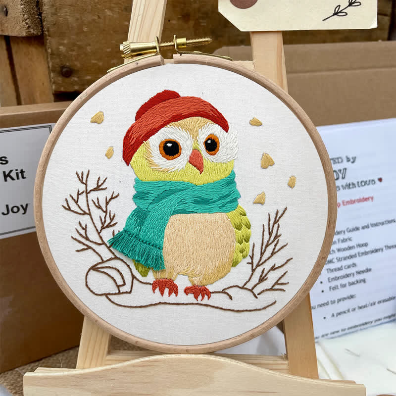 Rubbyoo Embroidery Kit - Little Red Riding Hood Owl - image 4