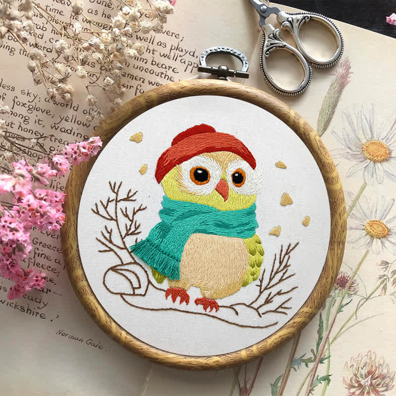 Rubbyoo Embroidery Kit - Little Red Riding Hood Owl - image 8