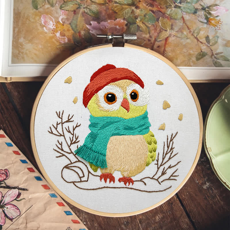 Rubbyoo Embroidery Kit - Little Red Riding Hood Owl - image 7