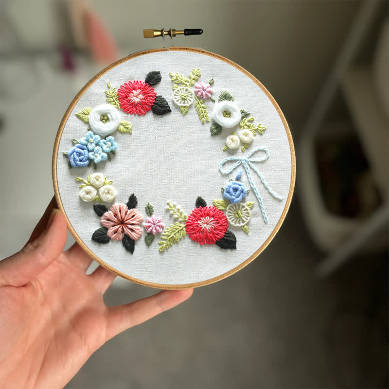 Rubbyoo Embroidery Kit - Retro Floral - image 1