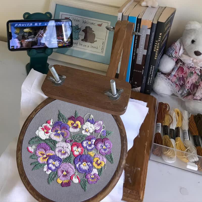 Rubbyoo Embroidery Kit - Pansies - image 3