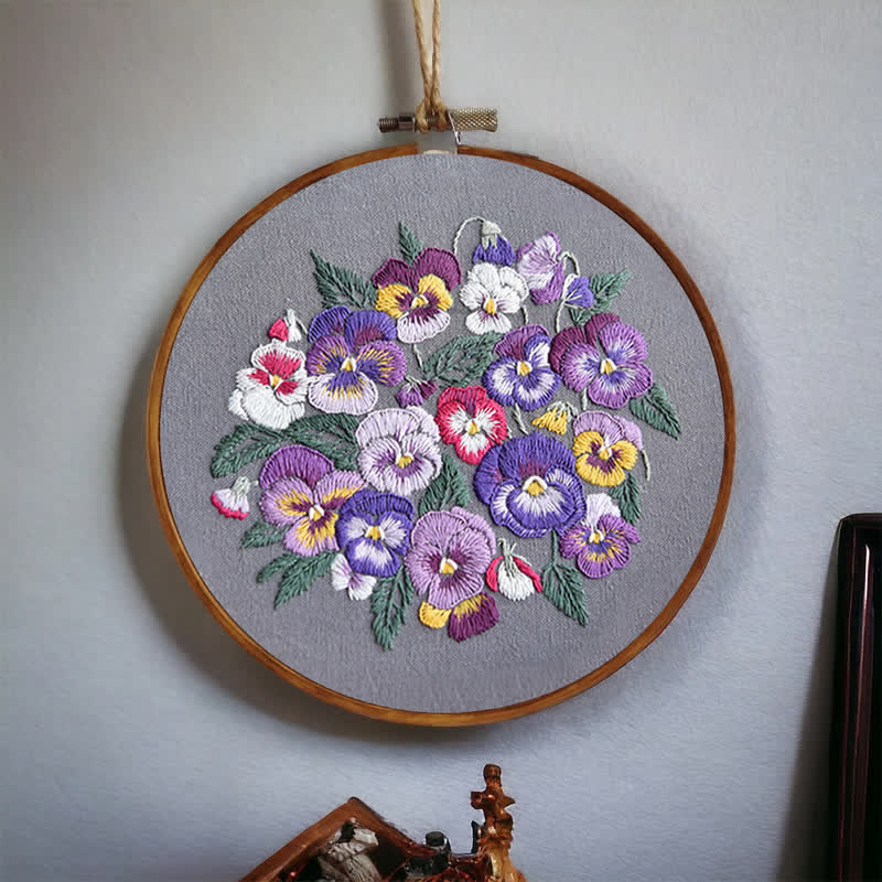 Rubbyoo Embroidery Kit - Pansies - image 4