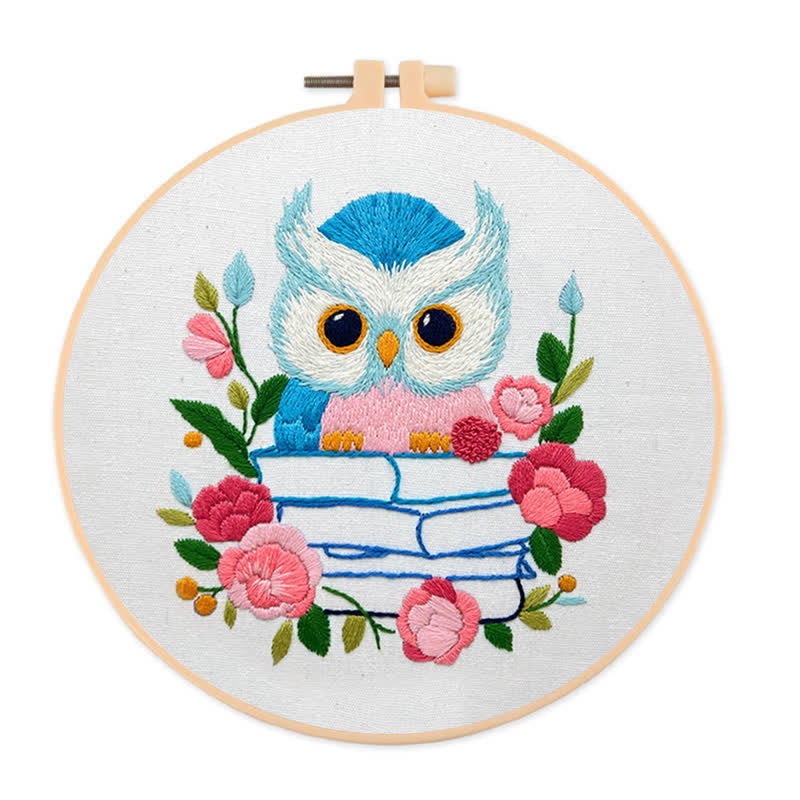 Rubbyoo Embroidery Kit - Owl Loves Reading - image 0
