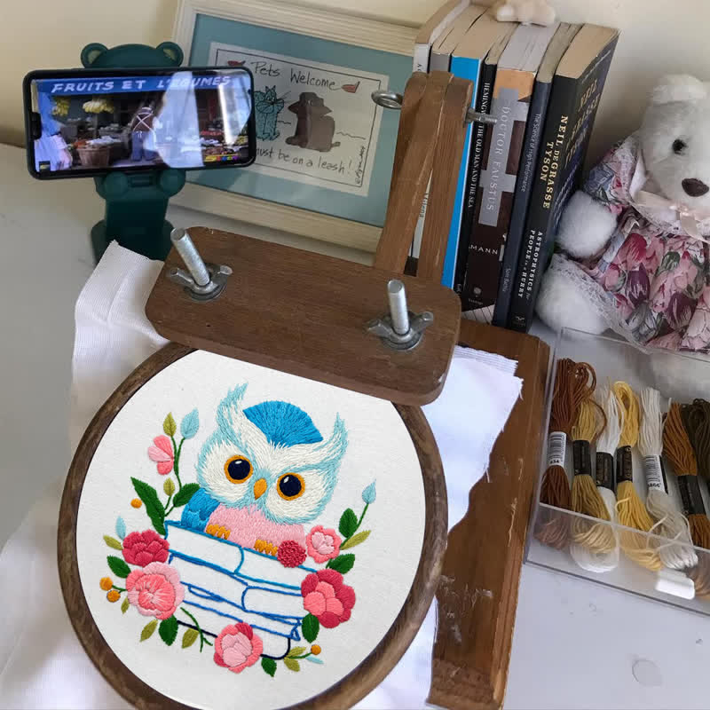 Rubbyoo Embroidery Kit - Owl Loves Reading - image 3