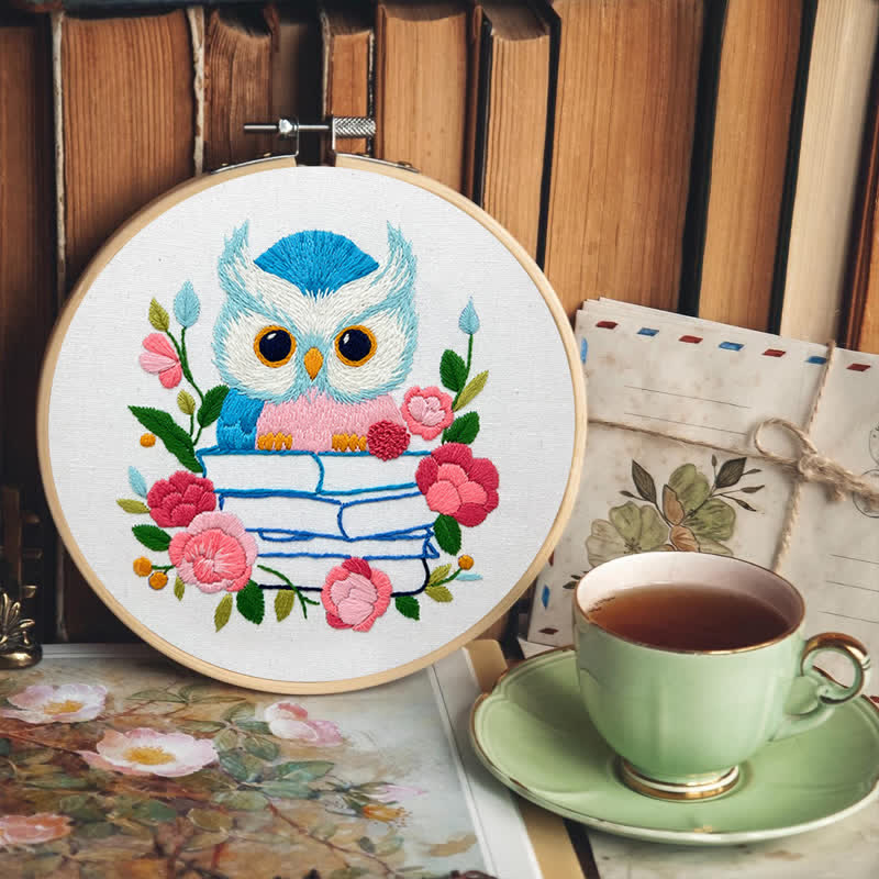 Rubbyoo Embroidery Kit - Owl Loves Reading - image 6