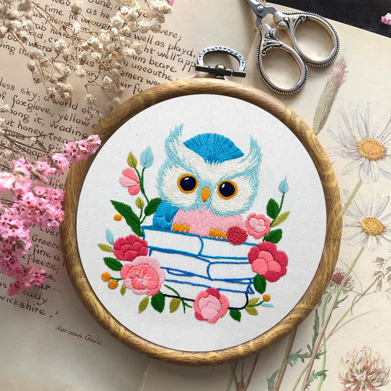 Rubbyoo Embroidery Kit - Owl Loves Reading - image 8