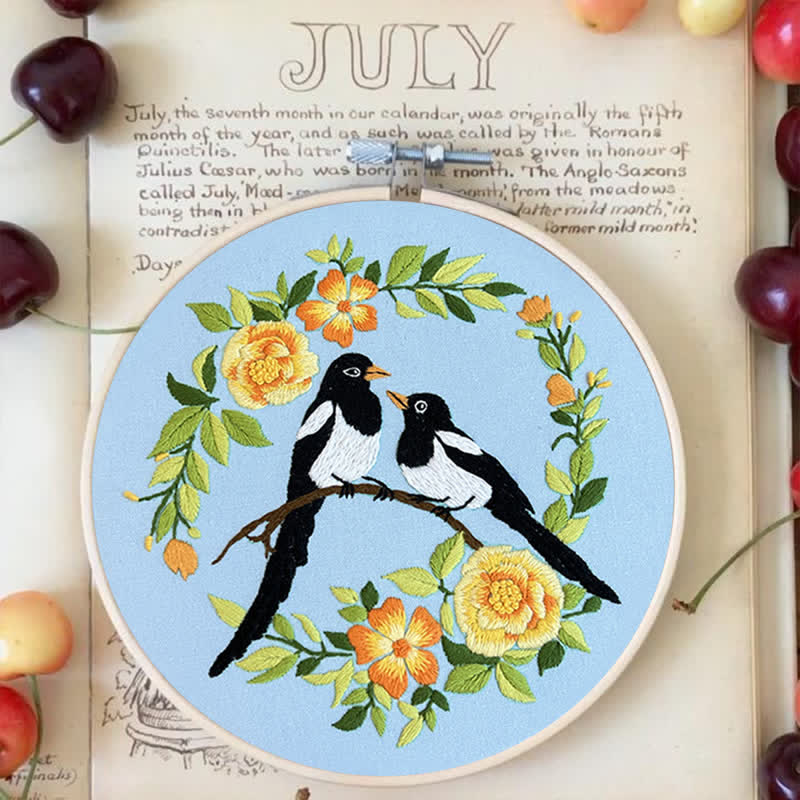 Rubbyoo Embroidery Kit - Love Birds And Flowers - image 2