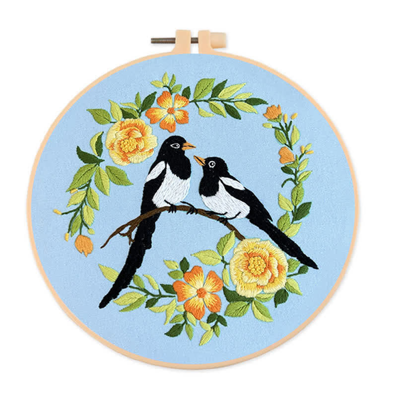 Rubbyoo Embroidery Kit - Love Birds And Flowers - image 0