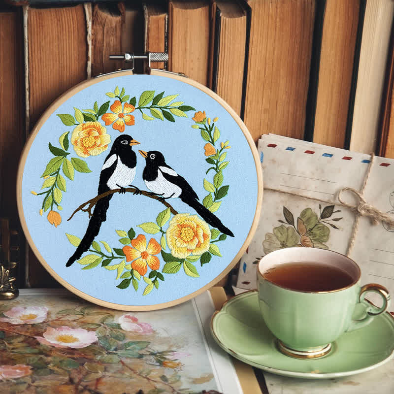 Rubbyoo Embroidery Kit - Love Birds And Flowers - image 6