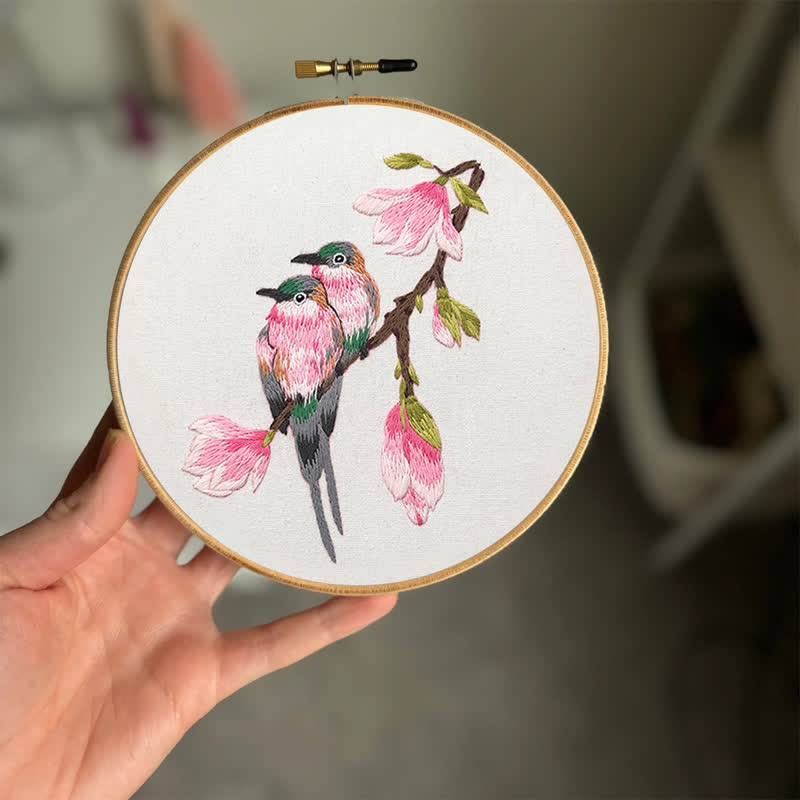 Rubbyoo Embroidery Kit - Birds On Branch - image 1