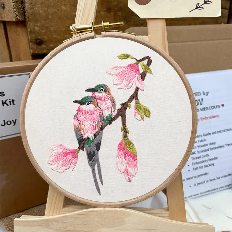 Rubbyoo Embroidery Kit - Birds On Branch - image 3